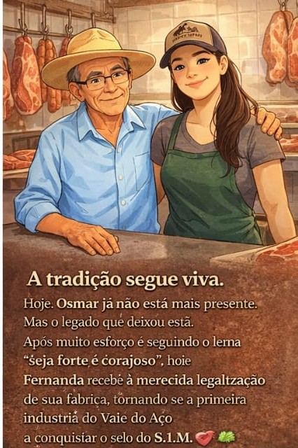 Osmar e Fernanda adulta juntos, a tradição viva